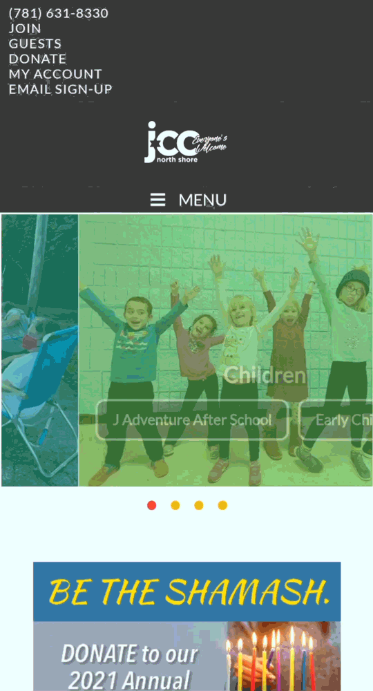 JCCNS mobile site with animation